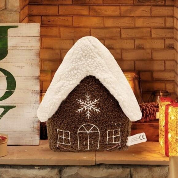 Cupcakes and Cashmere Peppermint Gingerbread Teddy Sherpa Pillow TIKTOK - Picture 2 of 12